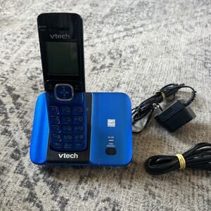 Vtech Cordless Phone Model CS6519-15 Blue Phone with Cradle Charger